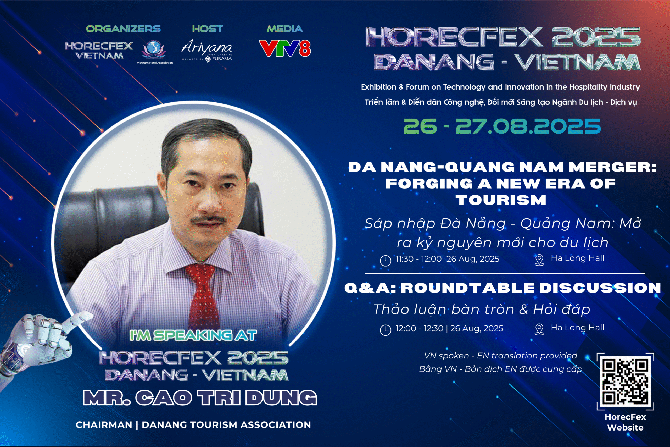 Mr. Cao Trí Dũng mang góc nhìn chiến lược về hợp nhất điểm đến và phát triển du lịch tới HorecFex 2025