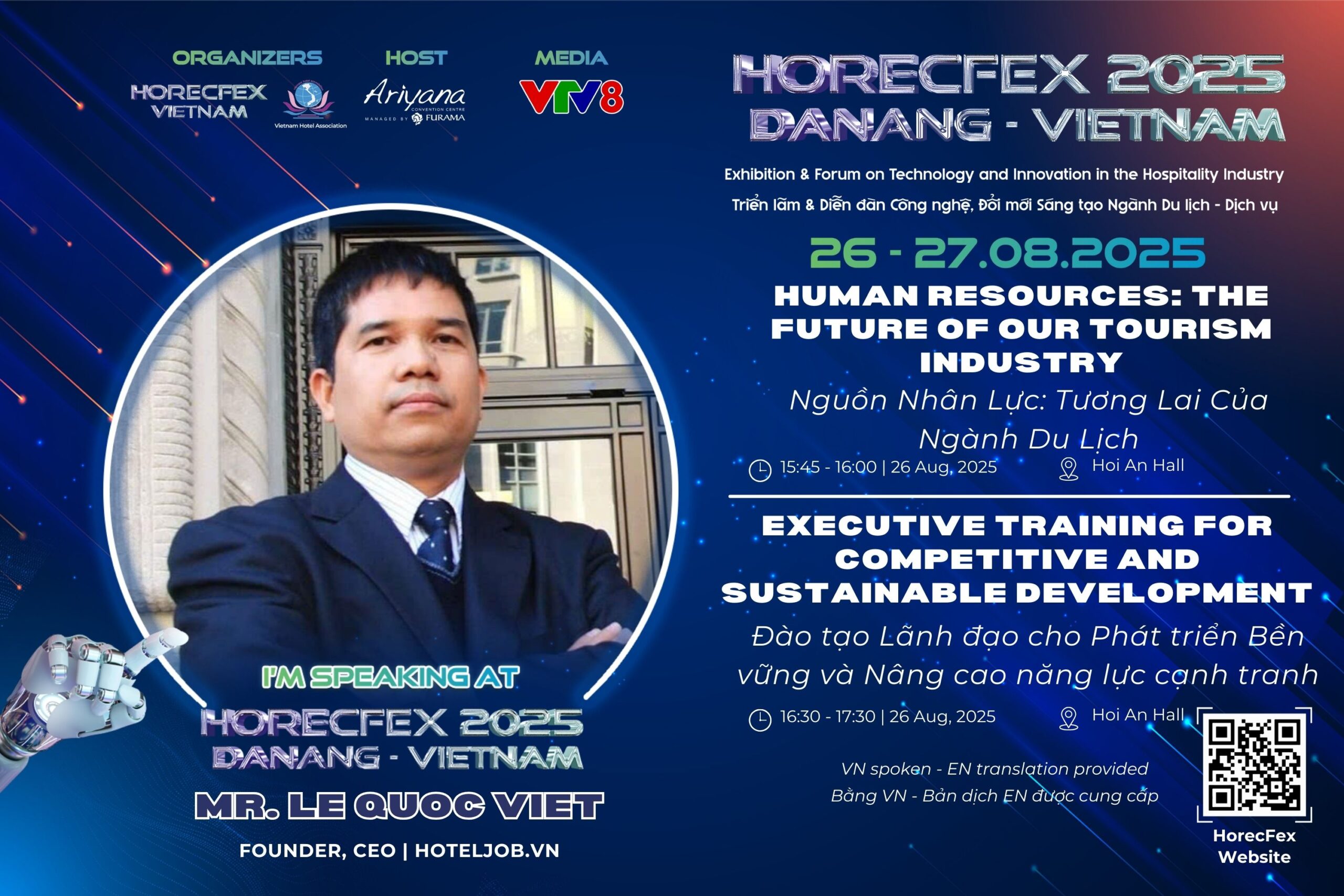 HorecFex 2025: Mr. Le Quoc Viet mang góc nhìn chiến lược về nhân lực du lịch