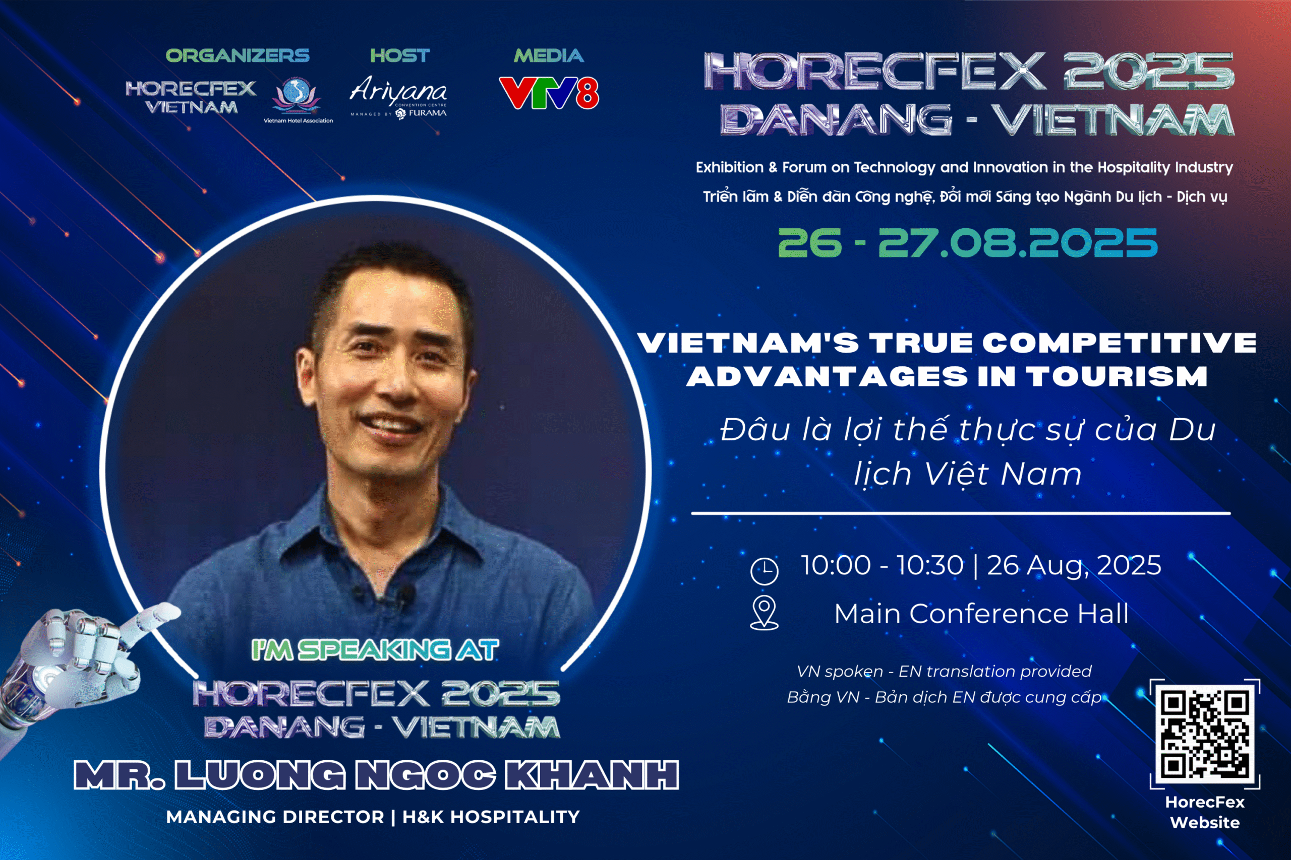 Mr. Lương Ngọc Khánh mang góc nhìn chiến lược về lợi thế cạnh tranh của du lịch Việt Nam tới HorecFex 2025