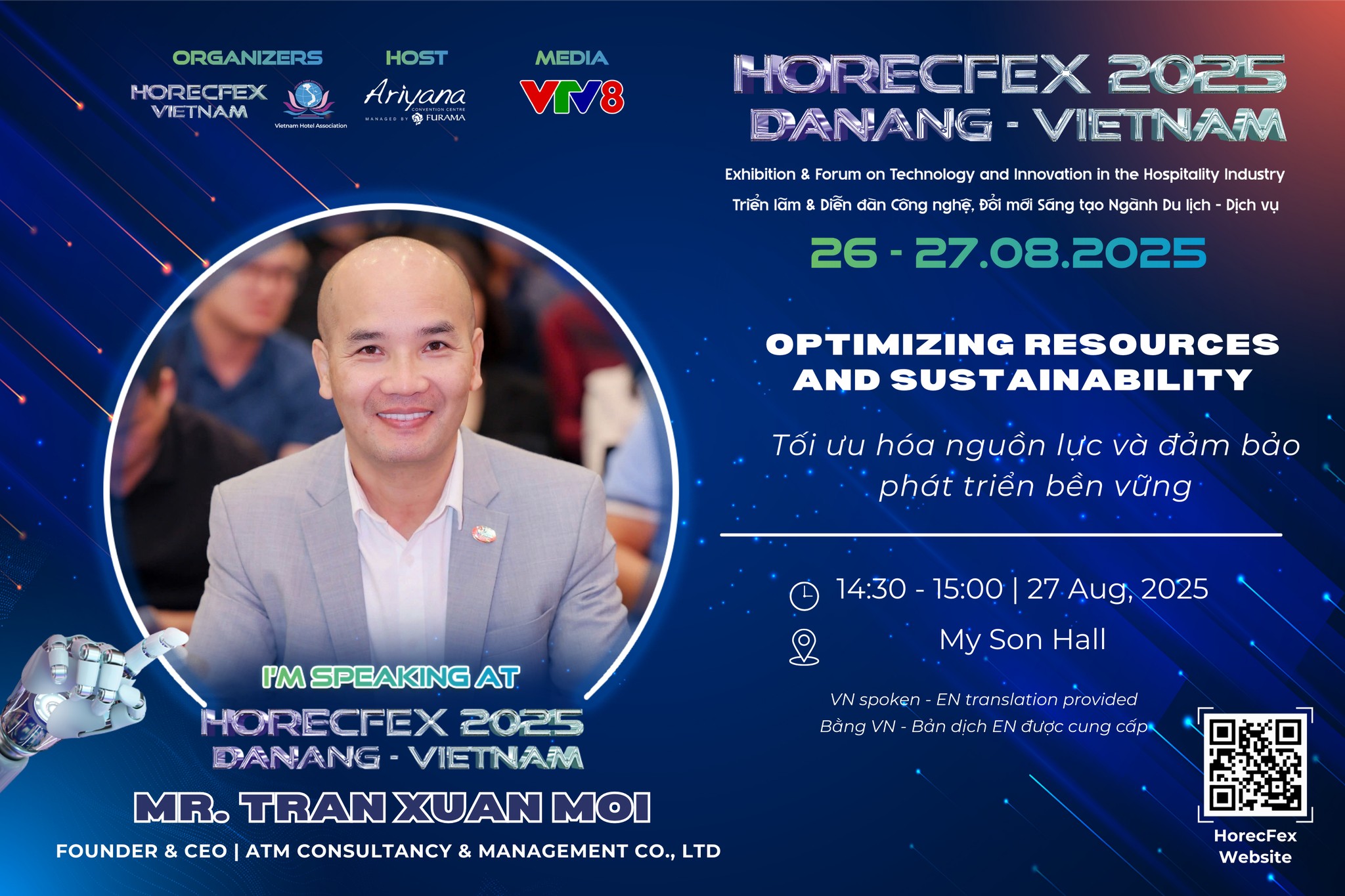 Mr. Tran Xuan Moi chia sẻ về tối ưu hóa nguồn lực và phát triển bền vững tại HorecFex 2025