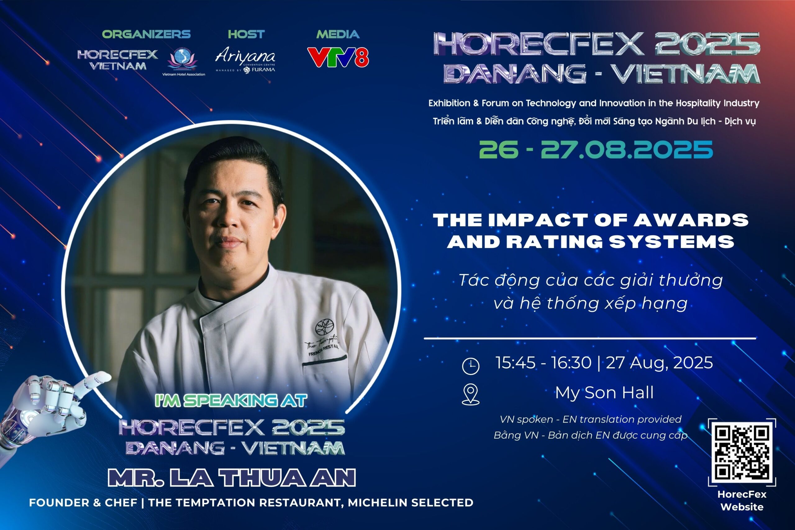 Tại HorecFex 2025, Mr. La Thua An sẽ tiết lộ bí quyết nào về giải thưởng và hệ thống xếp hạng- Đòn bẩy cho sự phát triển của doanh nghiệp?