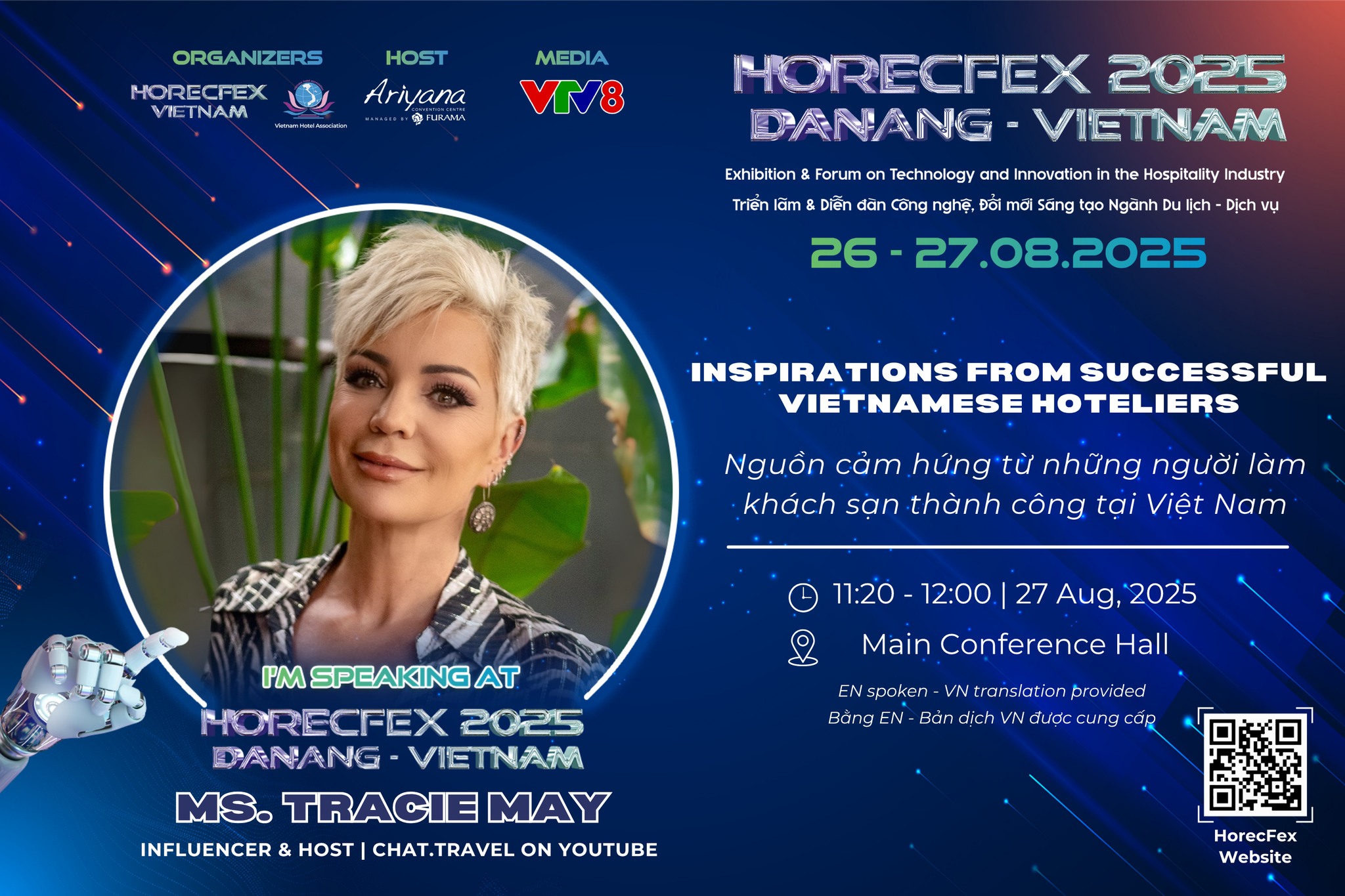 HorecFex Việt Nam 2025: Ms. Tracie May – Câu Chuyện Truyền Cảm Hứng Từ Ngành Khách Sạn Việt Nam